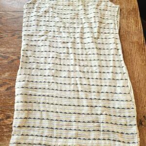 Ace&Jig cream,silver,gold&black Shift dress sz Small